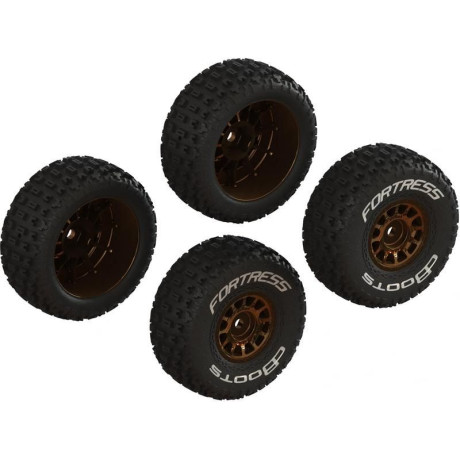 Arrma kolo s pneu dBoots Fortress, disk bronzový (4): Grom