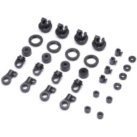 Alkatrész Axila SCX10 III Base Camp Rock Crawler RC autómodellhez: kompozit lengéscsillapító alkatrészek.