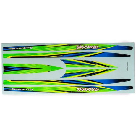 Traxxas törzs matricák zöld (Distruptorhoz)