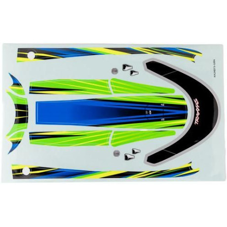 Traxxas fedélzeti matricák zöld (a Distruptorhoz)