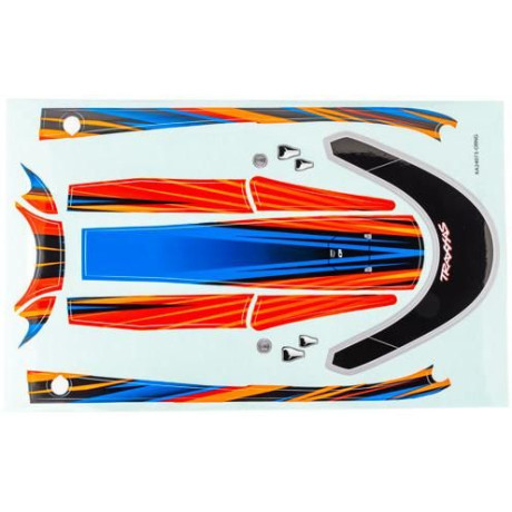 Traxxas Deck matricák narancssárga (a Distruptor)