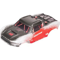 Arrma 1:10 Senton 223S BLX RC modellautó alkatrész: stoplik nélküli karosszéria, piros. Előre vágva a gyors és egyszerű telepítés érdekében.