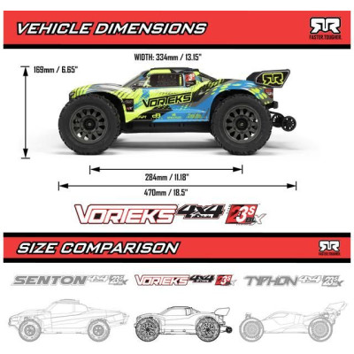 Arrma Vortex 223S BLX 1:10 4WD RTR DSC červená