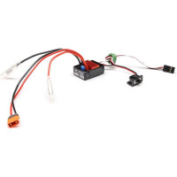 Spektrum DC vezérlő Firma 25A, RC autómodellekhez alkalmas 1:16 - 1:18 méretarányban. Spektrum Smart telemetria támogatás. Tápegység 2-3S LiPo, kapcsolható BEC 6V (4A), többpontos védelem, alumínium hűtő, IC2 csatlakozó. Egyszerű beállítás rövidre záró jumperrel.