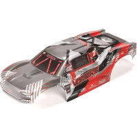 Alkatrész az Arrma Vorteks 223S 1:10 BLX RC modellautóhoz: stoplik nélküli Vorteks karosszéria, piros.
