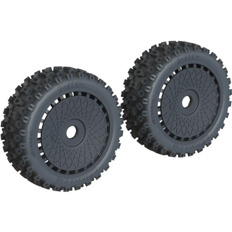 Arrma kolo s pneu dBoots 2-HO, disk černý (2)