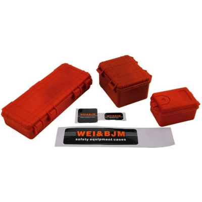 H-Speed dobozok különböző méretekben 1:10 piros (3 darabos készlet)