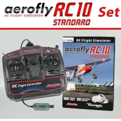 Aerofly RC10 STANDARD na DVD s USB ovladačem pro Win 10/11