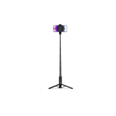 Selfie tyč 2v1 s neviditelným držákem smartphonu a dálkovým ovladačem Bluetooth (vč Aku)