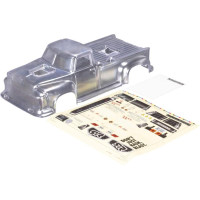 Arrma 1:8 Notorious 6S BLX V6 RC autómodellek alkatrésze: festetlen karosszéria. Polikarbonát test, szegélyezve a könnyű összeszerelés érdekében. Klip nélküli rögzítőrendszerhez tervezve. A karosszéria-rögzítő készlet nem része a csomagnak.