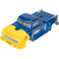 Alkatrész Arrma 1:8 Notorious 6S BLX V6 RC autómodellekhez: kék karosszéria. Polikarbonát test, szegélyezve a könnyű összeszerelés érdekében. Klip nélküli rögzítőrendszerhez tervezve. A karosszéria-rögzítő készlet nem része a csomagnak.