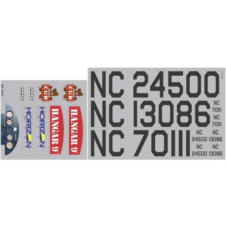 Hangar 9 samolepky: J-3 Cub 10cc