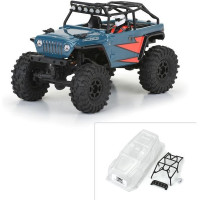 Pro-Line karosszéria átlátszó 2004-es Jeep LJ, SCX24 RC autó modellekhez 1:24 méretarányban, tengelytáv 132 mm, hosszúság 193 mm, szélesség 81 mm. Tartós Lexanból készült.