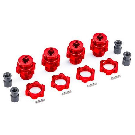 Traxxas náboj kola krátký hliníkový červený (pro NO9080)