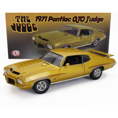 ACME MODELS PONTIAC GTO JUDGE COUPE 1971 - GOLD MET 1/18