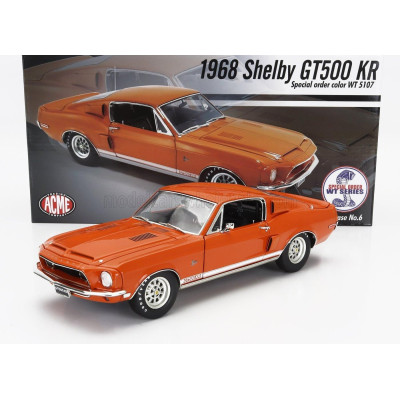 ACME MODELS FORD USA MUSTANG SHELBY GT500 KR COUPE 1968 - ORANGE 1/18