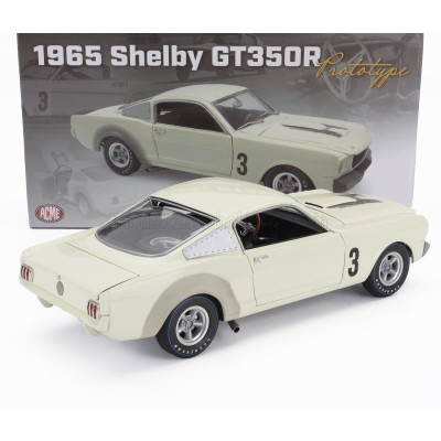 ACME MODELS FORD USA MUSTANG SHELBY GT350 COUPE N 3 PROTOTYPE 1965 - WHITE GREY 1/18