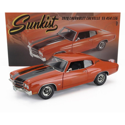 ACME MODELS CHEVROLET CHEVELLE SS 454 COUPE SUNKIST 1970 - ORANGE BLACK 1/18