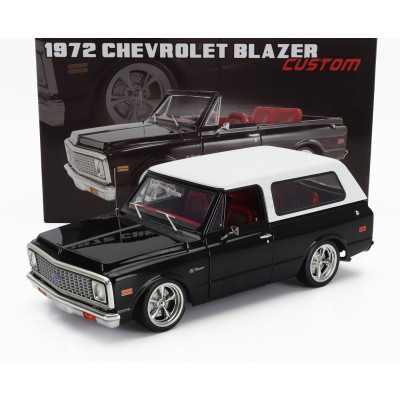 ACME MODELS CHEVROLET BLAZER 2WD CUSTOM 1972 - BLACK WHITE 1/18