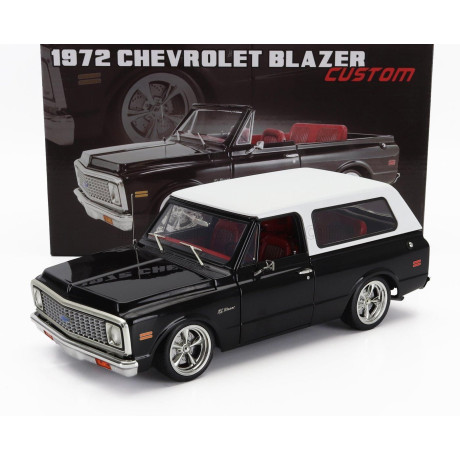 ACME MODELS CHEVROLET BLAZER 2WD CUSTOM 1972 - BLACK WHITE 1/18