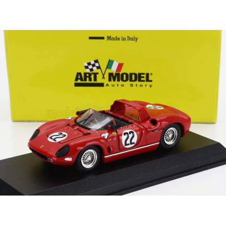 ART MODEL FERRARI 275P SPIDER ch.0820 TEAM SEFAC FERRARI N 22 WINNER 12h SEBRING 1964 MICHEAL PARKES - UMBERTO MAGLIOLI - RED 1/