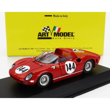 ART MODEL FERRARI 275P SPIDER ch.0820 N 144 WINNER 1000km NURBURGRING 1964 LUDOVICO SCARFIOTTI - NINO VACCARELLA - RED 1/43