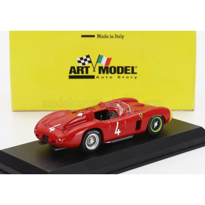 ART MODEL FERRARI 290MM SPIDER s/n0626 N 4 ROUEN GP 1956 ALFONSO DE PORTAGO - RED YELLOW 1/43