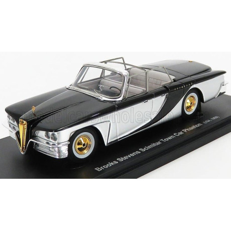 AVENUE43 BROOK STEVENS SCIMITAR TOWN CAR PHAETON USA CABRIOLET OPEN 1959 - SILVER BLACK 1/43