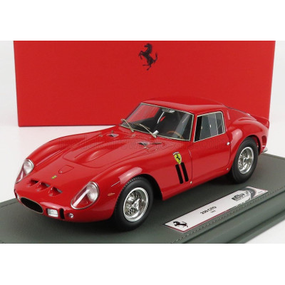 BBR MODELS FERRARI 250 GTO COUPE 1962 - CON VETRINA - WITH SHOWCASE - RED 1/18