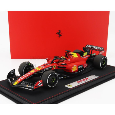 BBR MODELS FERRARI F1  SF-23 TEAM SCUDERIA FERRARI N 16 4th MONZA ITALY GP 2023 CHARLES LECLERC - CON VETRINA - WITH SHOWCASE -