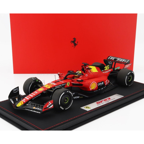 BBR MODELS FERRARI F1  SF-23 TEAM SCUDERIA FERRARI N 16 4th MONZA ITALY GP 2023 CHARLES LECLERC - CON VETRINA - WITH SHOWCASE -