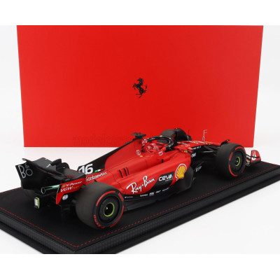 BBR MODELS FERRARI F1  SF-23 TEAM SCUDERIA FERRARI N 16 3rd BELGIUM SPA GP 2023 CHARLES LECLERC - CON VETRINA - WITH SHOWCASE -
