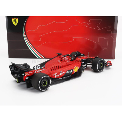 BBR MODELS FERRARI F1  SF-23 TEAM SCUDERIA FERRARI N 16 4th SINGAPORE GP 2023 CHARLES LECLERC - RED BLACK 1/18