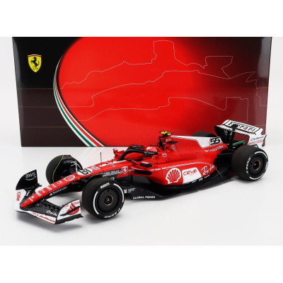 BBR MODELS FERRARI F1  SF-23 TEAM SCUDERIA FERRARI N 55 LAS VEGAS USA GP 2023 CARLOS SAINZ - RED WHITE BLACK 1/18