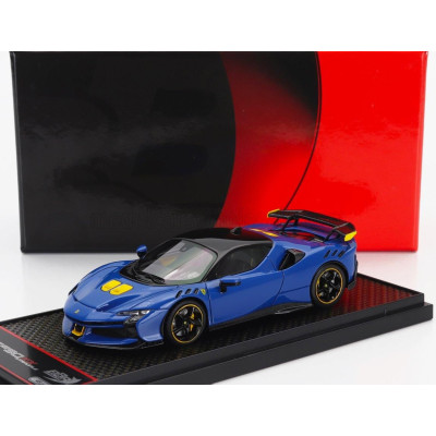 BBR MODELS FERRARI SF90 XX STRADALE 2024 - AZZURRO DINO - BLUE MET BLACK YELLOW 1/43