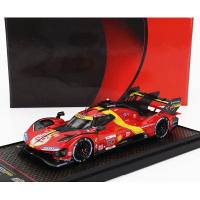 BBR MODELS FERRARI 499P 3.0L TURBO V6 TEAM FERRARI AF CORSE N 50 5th 24h LE MANS (POLE POSITION) 2023 ANTONIO FUOCO - MIGUEL MOL