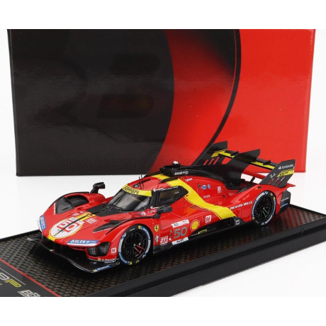 BBR MODELS FERRARI 499P 3.0L TURBO V6 TEAM FERRARI AF CORSE N 50 5th 24h LE MANS (POLE POSITION) 2023 ANTONIO FUOCO - MIGUEL MOL