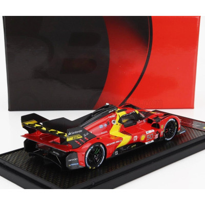 BBR MODELS FERRARI 499P 3.0L TURBO V6 TEAM FERRARI AF CORSE N 50 5th 24h LE MANS (POLE POSITION) 2023 ANTONIO FUOCO - MIGUEL MOL