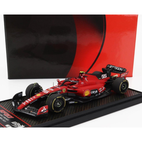 BBR MODELS FERRARI F1  SF-23 TEAM SCUDERIA FERRARI N 55 BELGIUM GP 2023 CARLOS SAINZ - RED BLACK 1/43