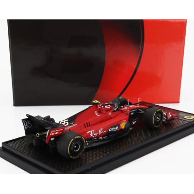 BBR MODELS FERRARI F1  SF-23 TEAM SCUDERIA FERRARI N 55 BELGIUM GP 2023 CARLOS SAINZ - RED BLACK 1/43
