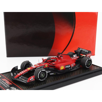 BBR MODELS FERRARI F1  SF-23 TEAM SCUDERIA FERRARI N 16 4th SINGAPORE GP 2023 CHARLES LECLERC - RED BLACK 1/43