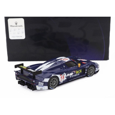BBR MODELS MASERATI MC12 6.0L V12 TEAM JMB RACING N 15 4th 24h SPA 2008 BEN AUCOTT - ALAIN FERTE - STEPHANE DAOUDI - BLUE 1/64