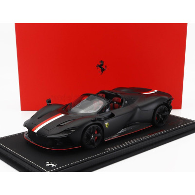 BBR MODELS FERRARI DAYTONA SP3 OPEN ROOF ICONA PRINCIPATO DI MONACO LIVERY N 16 PERSONAL CAR CHARLES LECLERC 2022 - CON VETRINA