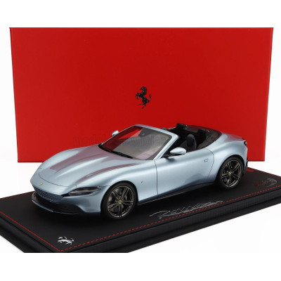 BBR MODELS FERRARI ROMA SPIDER OPEN 2020 - CON VETRINA - WITH SHOWCASE - GRIGIO ALLOY - GREY 1/18