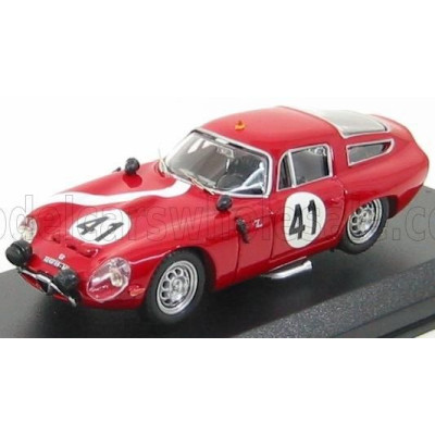 BEST MODEL ALFA ROMEO GIULIA TZ TEAM SCUDERIA ST. AMBROEUS N 41 24h LE MANS 1964 GIANCARLO SALA - GIAMPIERO BISCALDI - RED WHITE