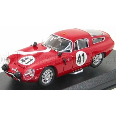BEST MODEL ALFA ROMEO GIULIA TZ TEAM SCUDERIA ST. AMBROEUS N 41 24h LE MANS 1964 GIANCARLO SALA - GIAMPIERO BISCALDI - RED WHITE