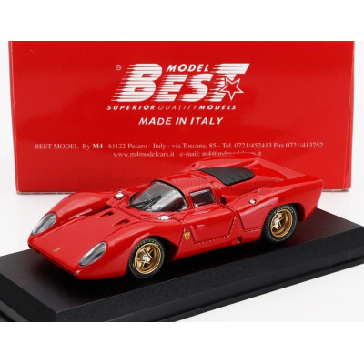 BEST MODEL FERRARI 312P 3.0L V12 COUPE PROVA 1969 - RED 1/43