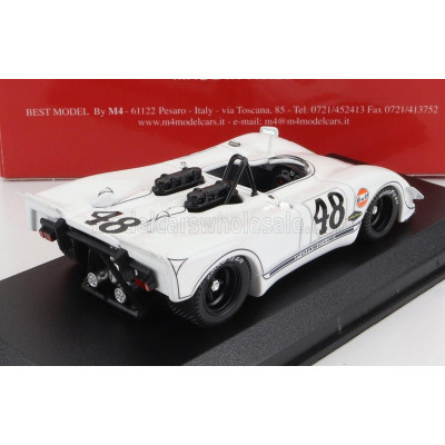 BEST MODEL PORSCHE 908/02 FLUNDER SPIDER N 48 2nd 12h SEBRING 1970 STEVE McQUEEN - P.REVSON - WHITE 1/43