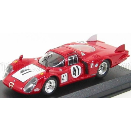 BEST MODEL ALFA ROMEO 33.2 LM N 41 24h LE MANS 1968 BAGHETTI - VACCARELLA - RED WHITE 1/43