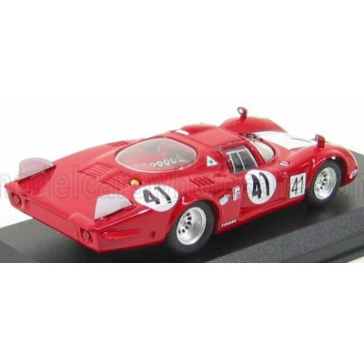 BEST MODEL ALFA ROMEO 33.2 LM N 41 24h LE MANS 1968 BAGHETTI - VACCARELLA - RED WHITE 1/43